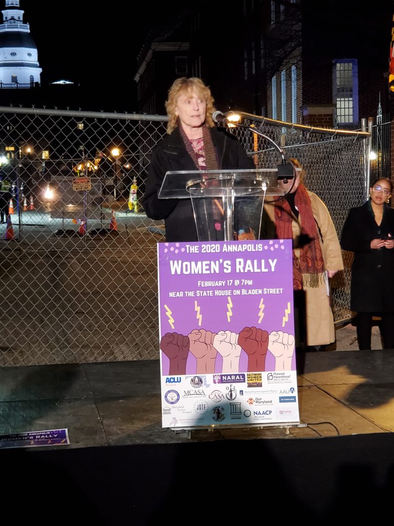 Sandy Speaking at 2020 Annapolis Women's Rally in January